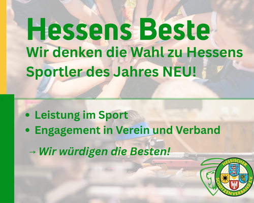 Hessens Beste: Wir denken die Wahl zu Hessens Sportlerinnen und Sportlern des Jahres neu!