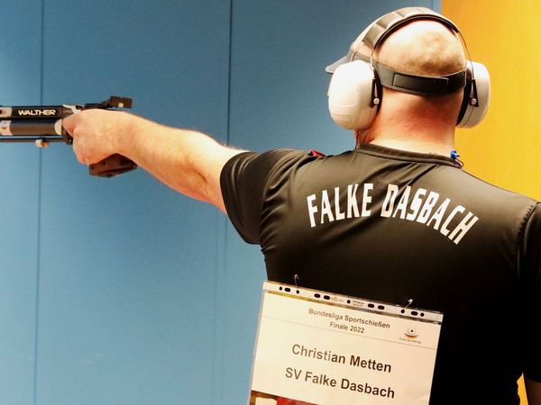 05.02.2022 Bundesligafinale Luftpistole - Viertelfinale SV Falke Dasbach gegen ESV Weil am Rhein