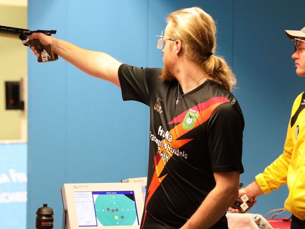 05.02.2022 Bundesligafinale Luftpistole - Viertelfinale SV Falke Dasbach gegen ESV Weil am Rhein