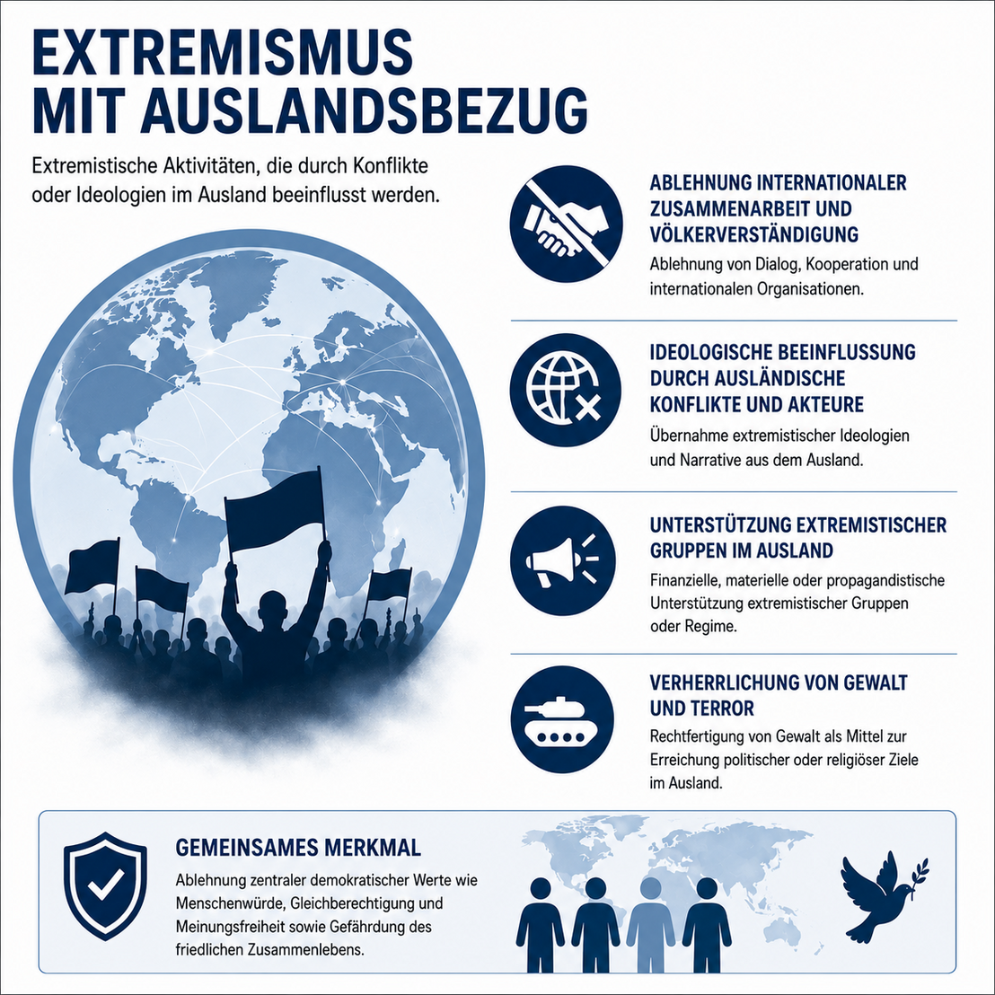 Merkmale Extremismus mit Auslandsbezug
